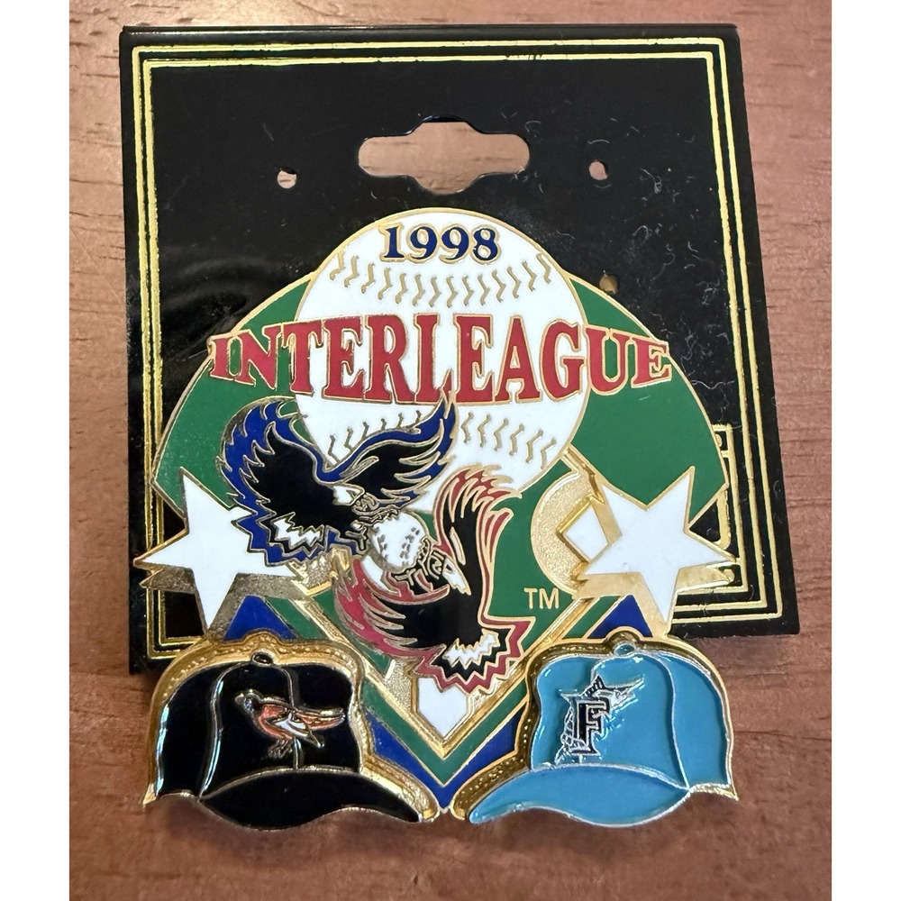Baltimore Orioles Florida Marlins 1998 Interleague MLB Baseball Pin Peter David